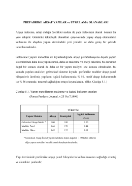 PREFABRİKE AHŞAP YAPILAR ve UYGULAMA OLANAKLARI