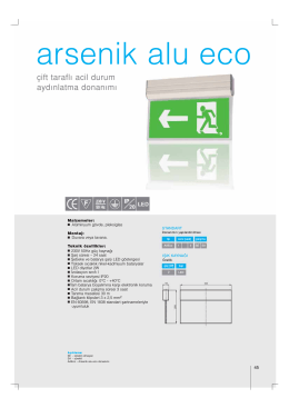Arsenik Alu Eco Çift Taraflı Acil Durum Aydınlatma
