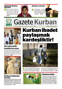 Kurban Gazetesi 2014 - İHH İnsani Yardım Vakfı