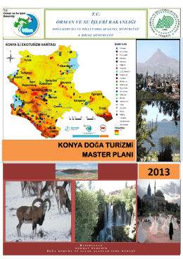 konya doğa turizmi master planı - Orman ve Su İşleri 8. Bölge