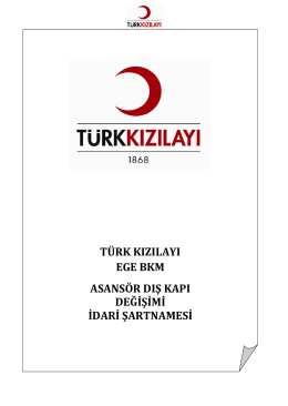 idari şartname - Türk Kızılayı
