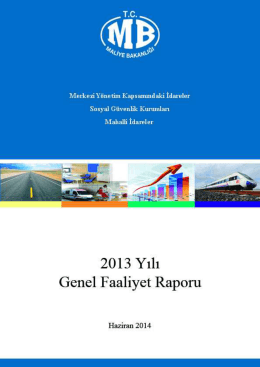 Genel Faaliyet Raporu 2013