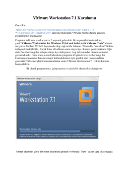 VMware Workstation 7.1 Kurulumu
