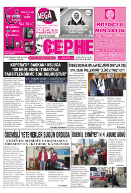 21.11.2014 Tarihli Cephe Gazetesi