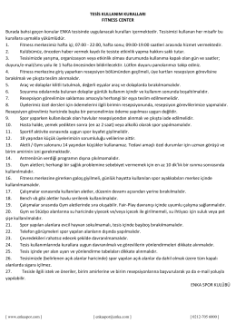 fıtness center kullanım kuralları