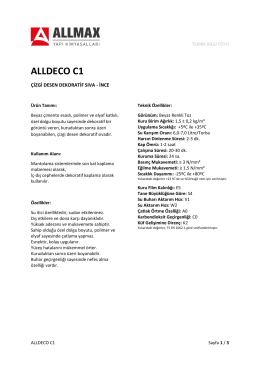 ALLDECO C1 - Allmax Yapı Kimyasalları