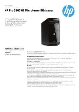 HP Pro 3500 G2 Microtower Bilgisayar