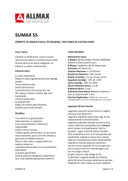SUMAX S5 - Allmax Yapı Kimyasalları