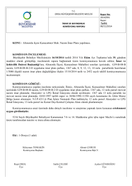 91. komisyon raporu - Ordu Büyükşehir Belediyesi