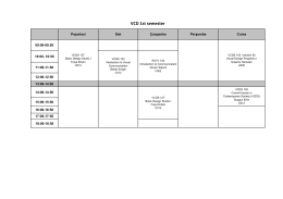 VCD 2014-2015 Güz Dönemi Ders Programı