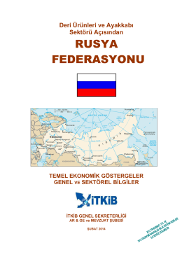 rusya federasyonu - İstanbul Tekstil ve Konfeksiyon İhracatçı Birlikleri