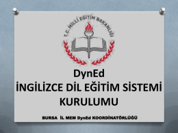 Dyned Kurulum Sunu - Bursa İl Milli Eğitim Müdürlüğü