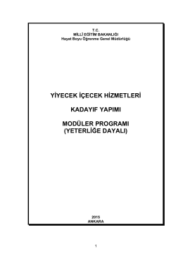 yiyecek içecek hizmetleri kadayıf yapımı modüler programı