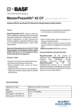 MasterPozzolith® 42 CF (Eski adı POZZOLITH® 42 CF