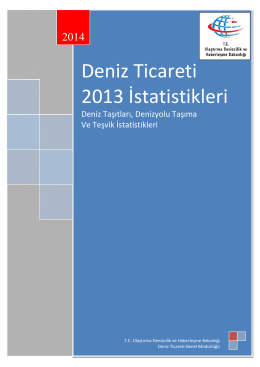 Deniz Ticareti 2013 İstatistikleri