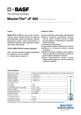 MasterTile® JF 560 (Eski Adı Drafug® NT)