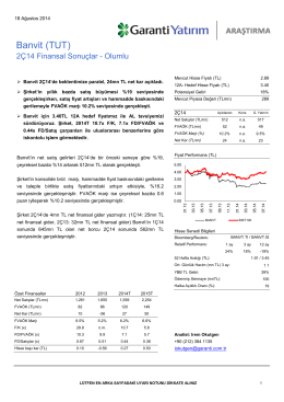 Banvit (TUT) - Garanti Yatırım