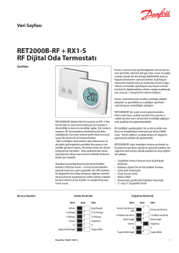 RET2000B-RF + RX1-S RF Dijital Oda Termostatı