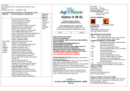Glyfos ® 48 SL - AgriNova Türkiye