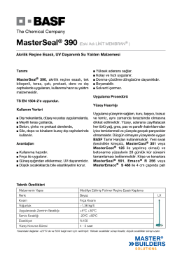 MasterSeal® 390 (Eski Adı LİKİT MEMBRAN Akrilik