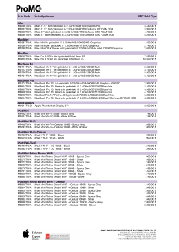 ProMC Fiyat Listesi 01-2014
