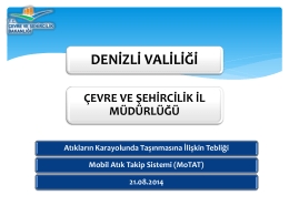 Ek Dosya - Çevre ve Şehircilik Bakanlığı