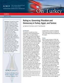 Ruling vs. Governing: Pluralism and Democracy in Turkey