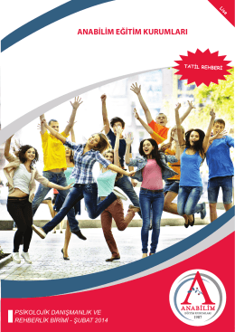 Tatil Rehberi - Ocak 2014 - Anabilim Eğitim Kurumları