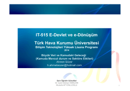 IT-515 E-Devlet ve e-Dönüşüm Türk Hava Kurumu