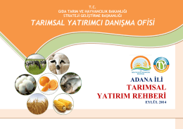 adana - TC Gıda Tarım ve Hayvancılık Bakanlığı