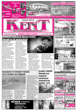 06-11-2014 Tarihli Kent Gazetesi