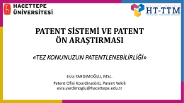patent_on_arastırması_semıner_1 - Hacettepe Teknoloji Transfer