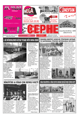 26.04.2014 Tarihli Cephe Gazetesi