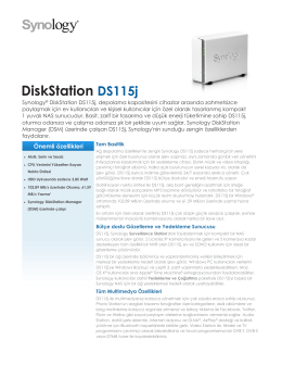 Synology DS115J Broşür