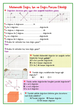 3.sınıf Matematik (doğru-ışın-doğru parçası)