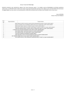 münfesih 22 08 2014 terk listesi - Samsun Ticaret ve Sanayi Odası