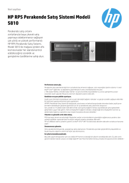 HP RP5 Perakende Satış Sistemi Modeli 5810