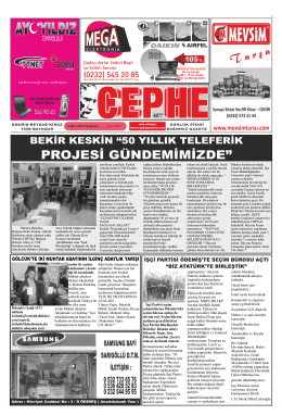 13.03.2014 Tarihli Cephe Gazetesi