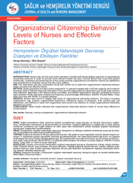 Organizational Citizenship Behavior Levels of