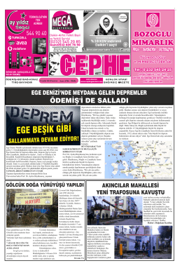 08.12.2014 Tarihli Cephe Gazetesi