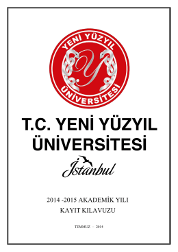 5 eylül 2014 - İstanbul Yeni Yüzyıl Üniversitesi