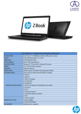 HP ZBOOK 17" MOBİL İŞ İSTASYONU (F0V56EA)