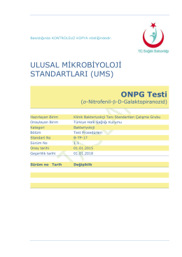 ONPG testi - Türkiye Halk Sağlığı Kurumu