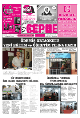 12.09.2014 Tarihli Cephe Gazetesi