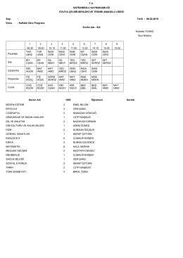 sınıfların programları için tıklayınız.