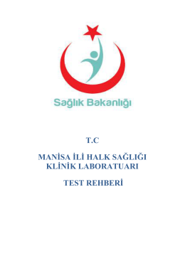 tc manġsa ġlġ halk sağlığı klġnġk laboratuarı test rehberġ