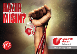 22-23-24 Mayıs 2015 - İstanbul Corporate Games