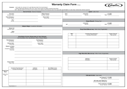 Warranty Claim Form (Türkçe)