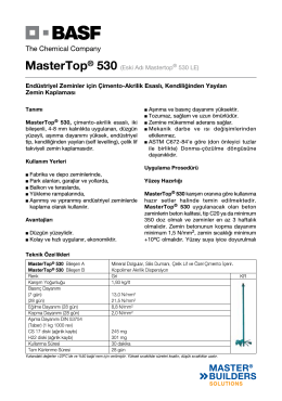 MasterTop® 530 (Eski Adı Mastertop® 530 LE) Endüstriyel