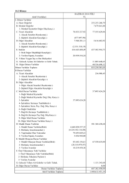 10.2 Bilanço I- Dönen Varlıklar A. Hazır Değerler 253.253.260,79 B